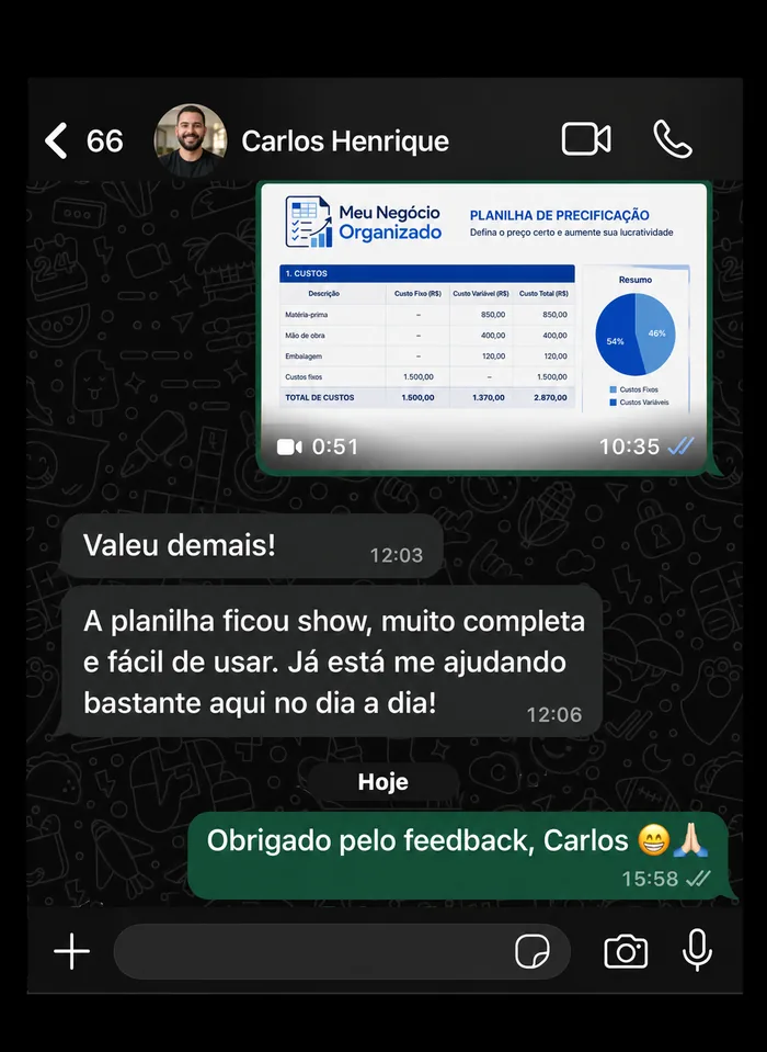 Depoimento de cliente, 5 de 6.