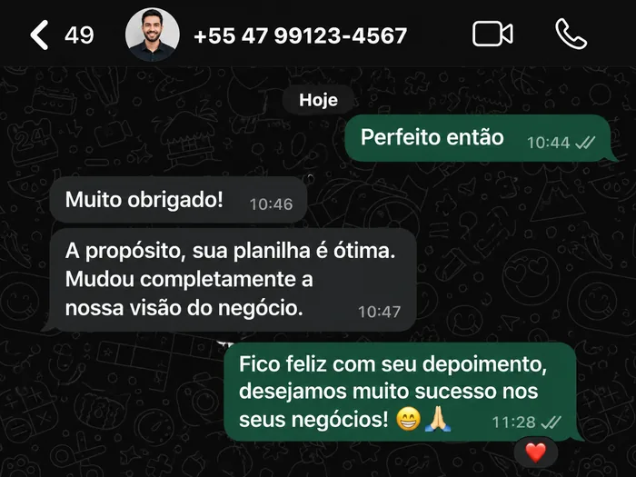 Depoimento de cliente, 6 de 6.